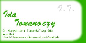 ida tomanoczy business card